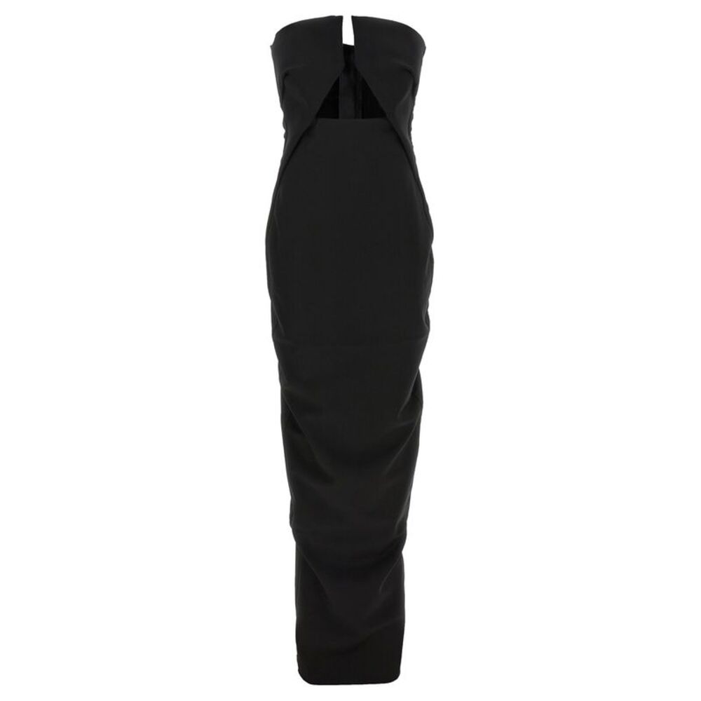 Rick Owens Black Wool Long Women's Dress